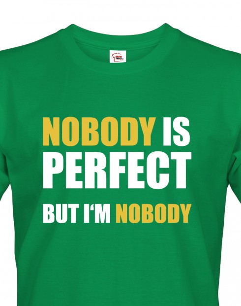 Pánské tričko Nobody is perfect