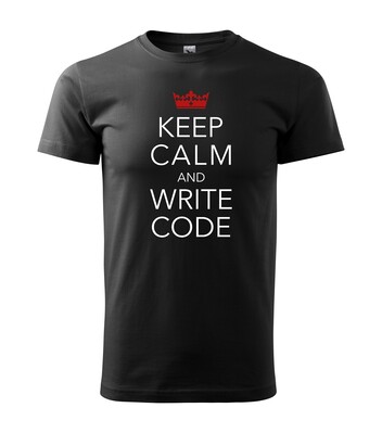Pánske tričko pre programátorov Keep calm and write code