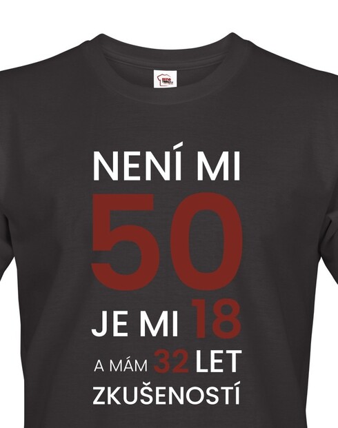 Pánské tričko k 50. narodeninám