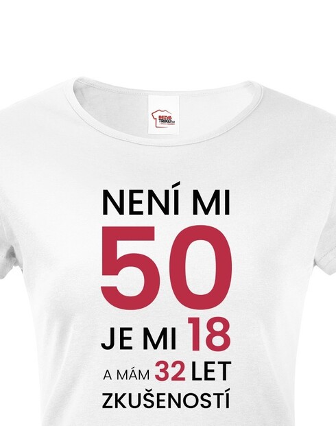 Dámske tričko k 50. narodeninám