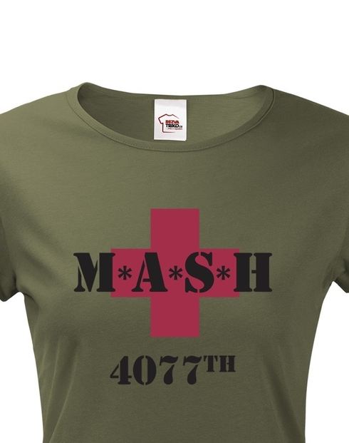 Dámské tričko s potlačou MASH 4077