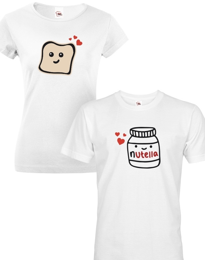 Párové trička pre zamilovaných Nutella