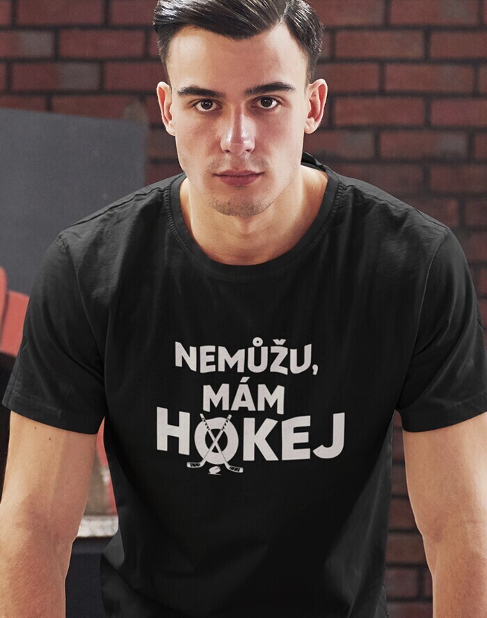 Pánske tričko Nemôžem, mám hokej