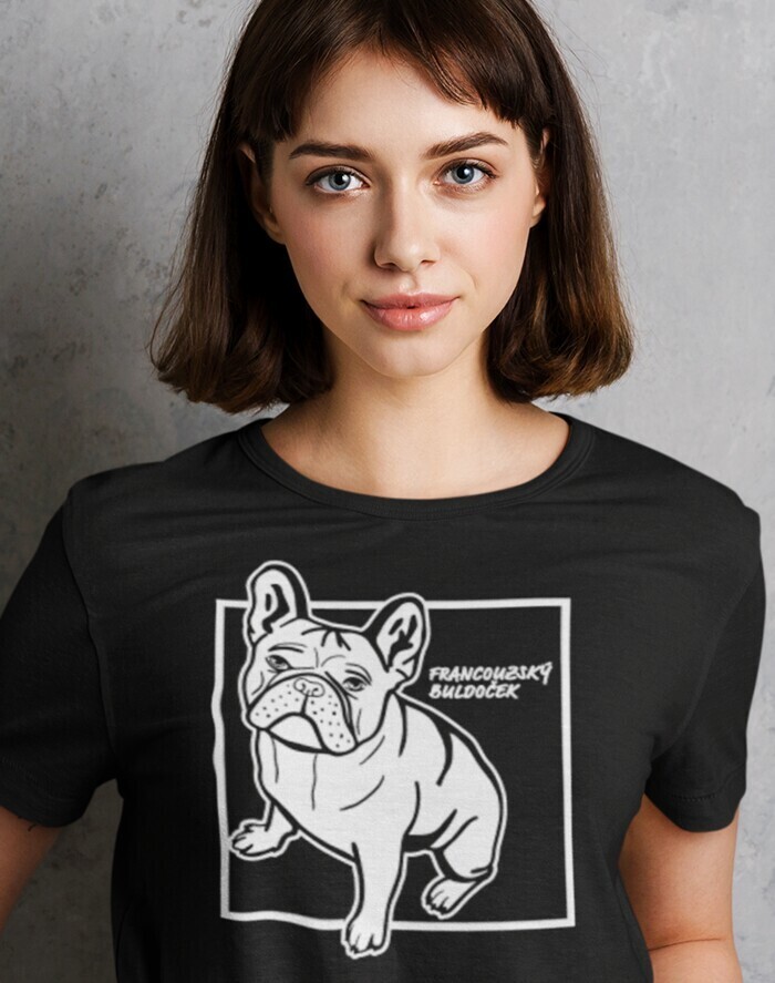 Dámské tričko Francúzsky buldoček