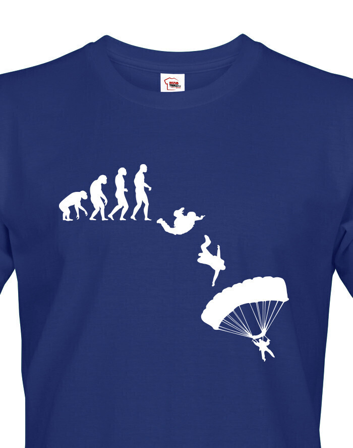 Pánské tričko Parašutista evolúcia