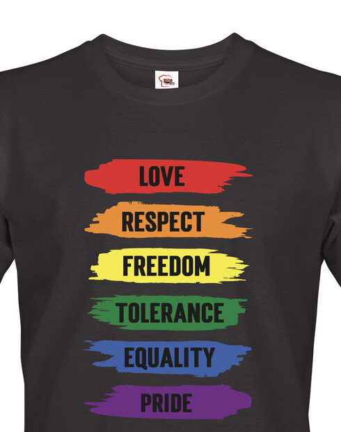 Pánské tričko Love respect freedom