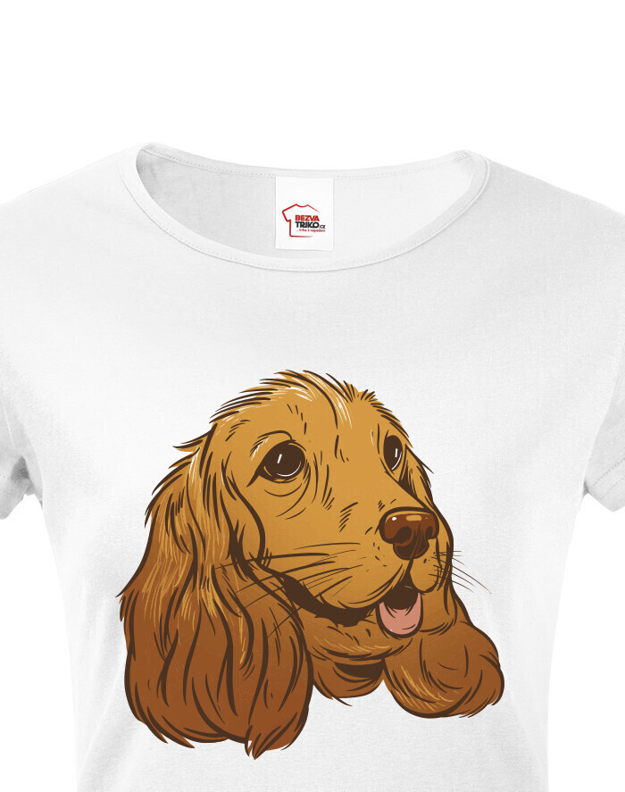 Dámské tričko Kreslený kokeršpaniel