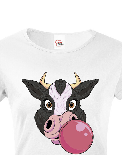 Dámské tričko Veselá krava