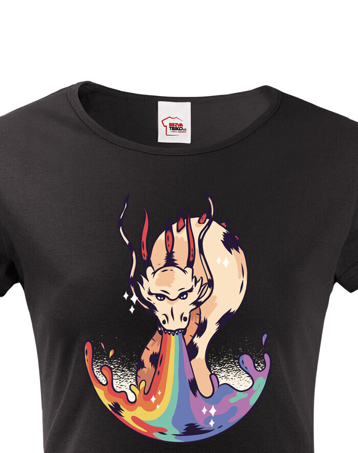 Dámské tričko Dúha a drak