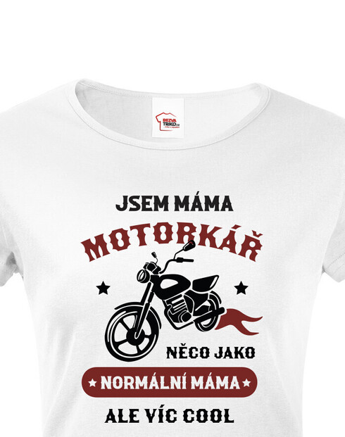 Dámske tričko Som mama motorkárka