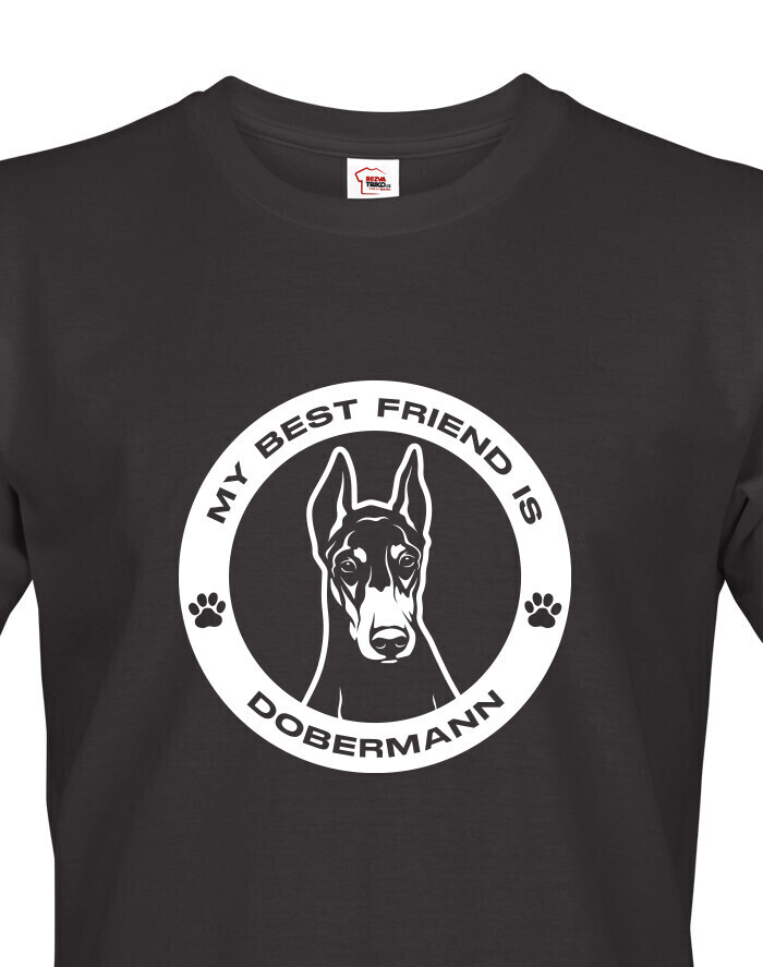 Pánské tričko Dobermann guľatý motív