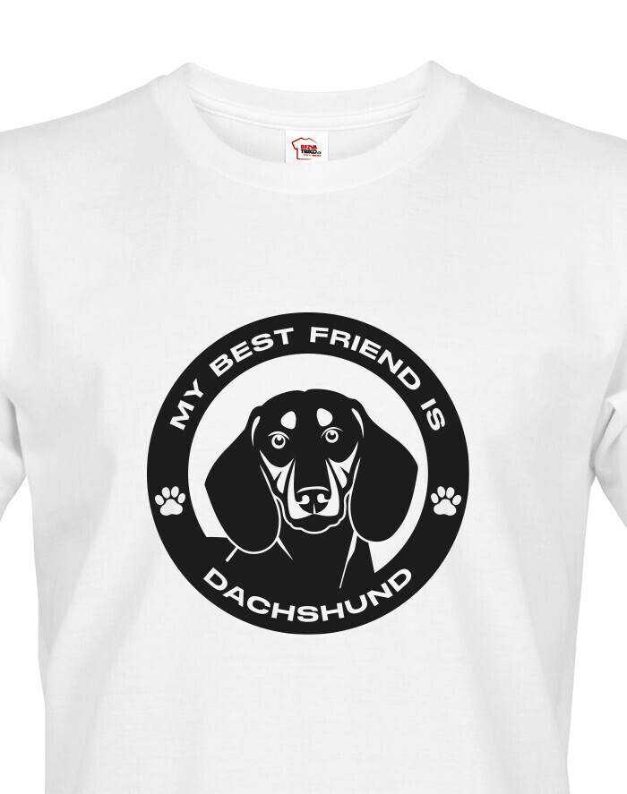 Pánské tričko Jazvečík guľatý motív