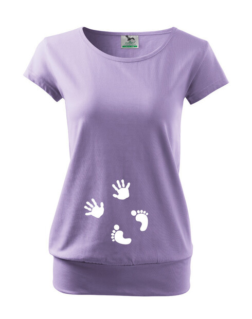 Těhotenské tričko s potiskem Otisky