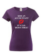 Dámské tričko pro účetní Kiss an accountant. It´s TAX – deductible!