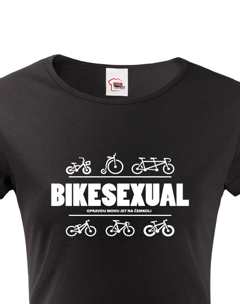 Dámské tričko pro cyklisty Bikesexuál