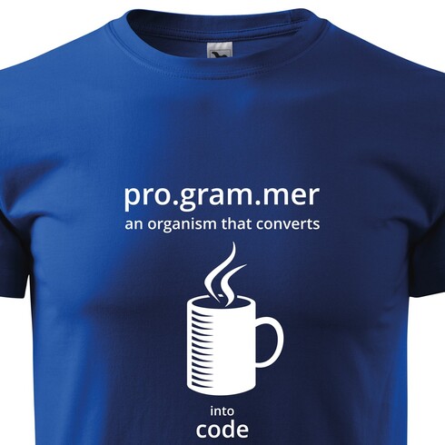 Pánske tričko pre programátorov Convert coffee in to code
