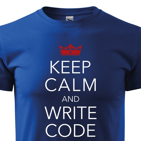 Pánske tričko pre programátorov Keep calm and write code