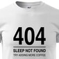 Pánske tričko pre programátorov 404 sleep not found