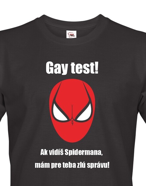 Pánské vtipné tričko Gay test
