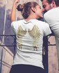 Dámske tričko s anjelskými krídlami na chrbte
