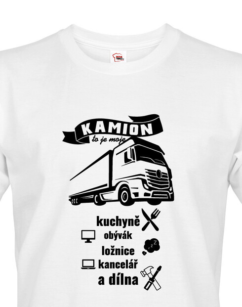 Pánske tričko pre kamioňáky Kamion to je moje...