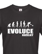 Pánské tričko pre kuželkárov Evolúcia kolky