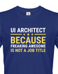 Pánske tričko pre UI architektov