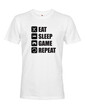 Pánske Geek/hráčske tričko EAT, SLEEP, GAME, REPEAT