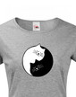 Dámske tričko mačací Jing Jang