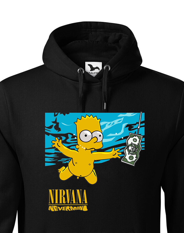 Pánská mikina Bart a Nirvana