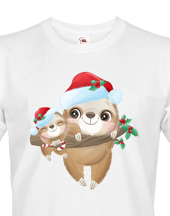 Pánské tričko Vianočný leňochod