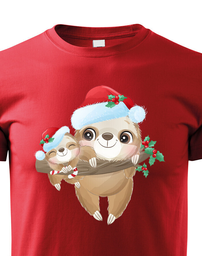 Detské tričko Vianočný leňochod