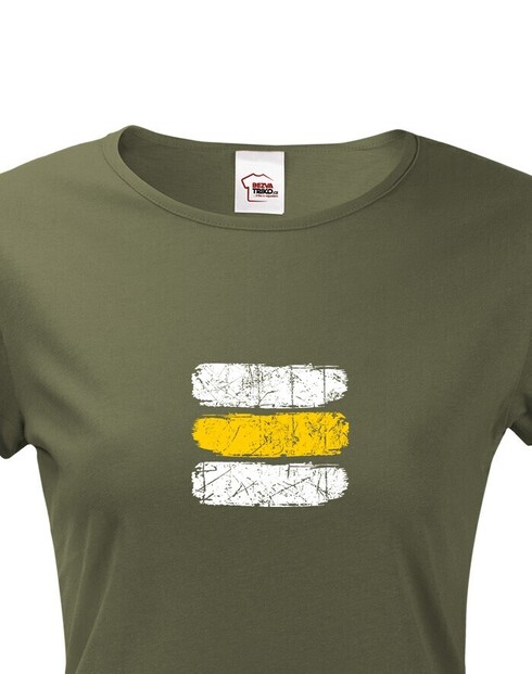 Dámské tričko Turistická značka - žlutá