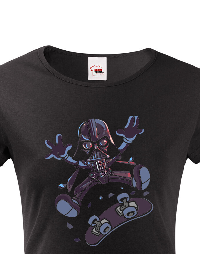 Pánské tričko Darth Vader na skateboarde