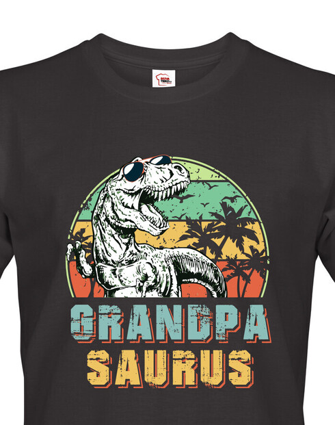 Pánské tričko pro dědečky Grandpasaurus