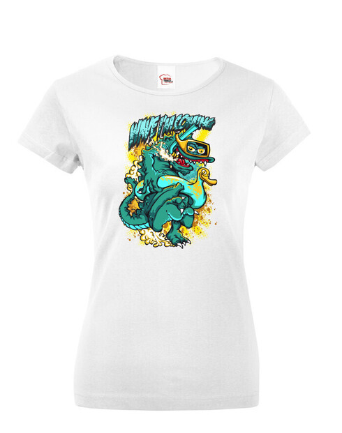 Dámské tričko Vtipný krokodíl