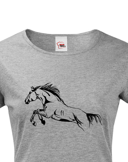 Dámské tričko Kôň skok