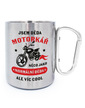 Nerezový hrnek s karabinou Děda motorkář
