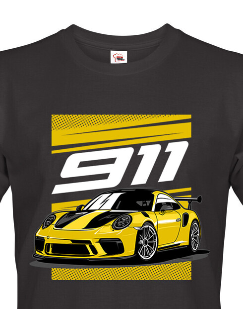 Pánské tričko Porsche 911 GT3 RS yellow