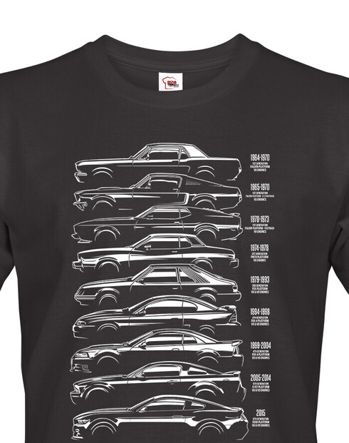 Pánské tričko Ford Mustang History Silhouette