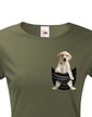 Dámské tričko Labrador v kapsičce