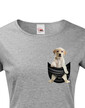Dámské tričko Labrador v kapsičce