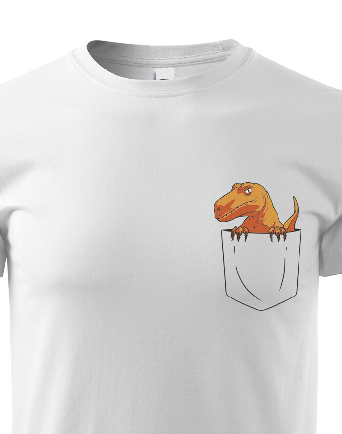 Detské tričko Dinosaurus vo vrecku