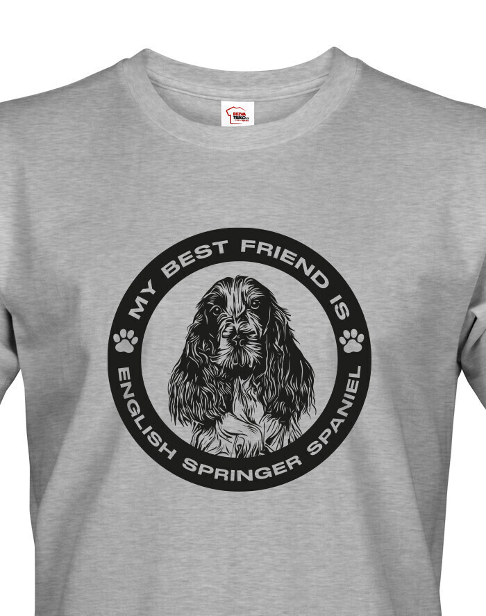 Pánské tričko Anglický špringeršpaniel guľatý motív