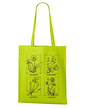Plátěná taška s druhy květin