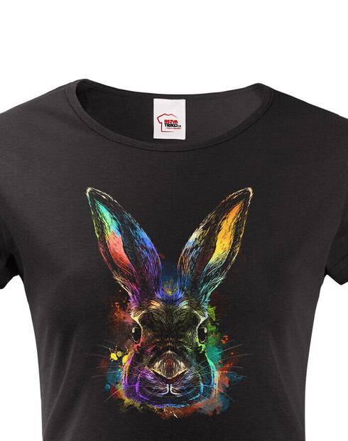 Dámské tričko Duhový králík