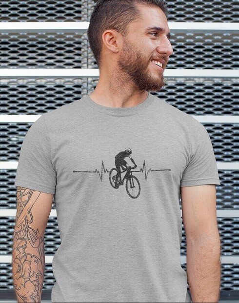 Pánske tričko tep cyklistu MTB