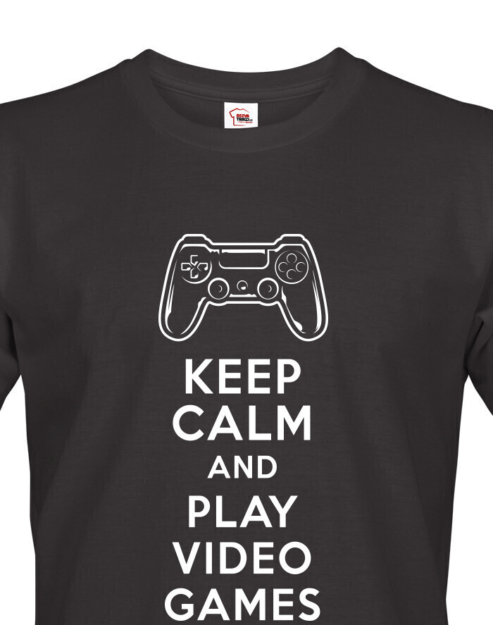 Pánske tričko Keep calm and play video games