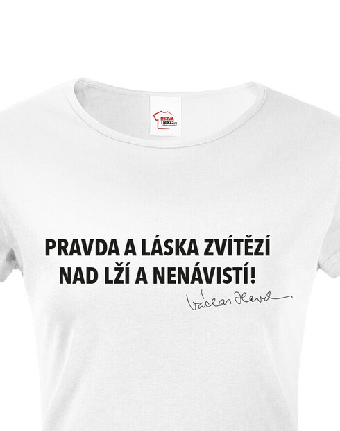 Dámské tričko s citátom Václava Havla – retro trička