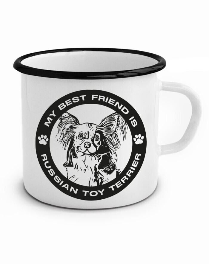 Plechový hrnček Ruský toy teriér